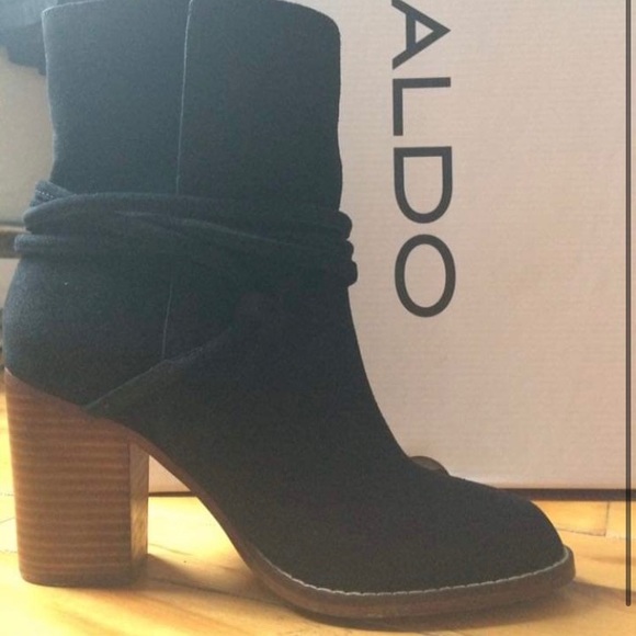 ALDO black suede boots. - Picture 3 of 5